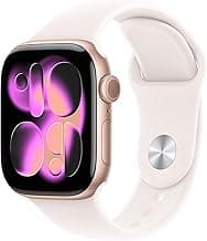 Apple Watch Series 11 [GPS 42mm] Smartwatch with Rose Gold Aluminum Case with Light Blush Sport Band - S/M. Sleep Score,