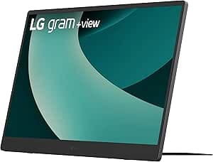LG gram +View 17-inch Lightweight, Portable WQXG (2560x1600) Anti-Glare IPS Monitor, 16:10 Aspect Ratio, up to DCI-P3 99% Color, Built-in Speaker, USB Type-C, DisplayPort, mini HDM